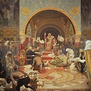 The Bulgarian Tsar Simeon (The cycle The Slav Epic). Artist: Mucha, Alfons Marie (1860-1939)