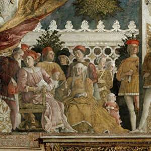 Court of Gonzaga (Fresco in the Camera degli Sposi in the Palazzo Ducale in Mantua), 1474. Artist: Mantegna, Andrea (1431-1506)
