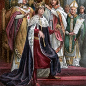 The crowning of Edward I, Westminster, 19 August 1274, (1902)