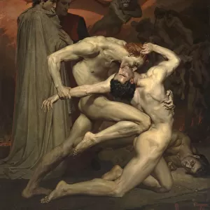 Dante and Virgil in Hell. Artist: Bouguereau, William-Adolphe (1825-1905)