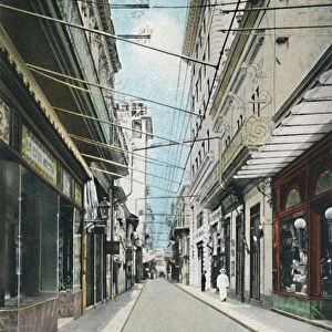 Habana: Calle Obispo O Pimargall. Obispo or Pimargall Street, c1910. Creator: Unknown