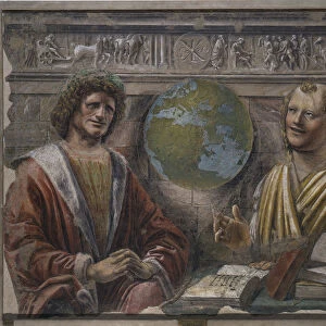 Heraclitus and Democritus, 1486. Artist: Bramante, Donato (1444-1514)