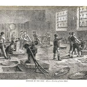 The Interior of the Mint from a drawing of about 1800, 1878 Artist: Walter Thornbury