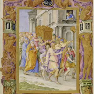 King David dancing before the Ark of the Covenant, c. 1540