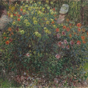 Ladies in Flowers, 1875. Artist: Monet, Claude (1840-1926)