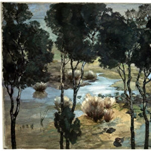 Landscape, 1900s. Artist: Ludwig Dill