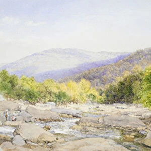 Landscape: View on Catskill Creek, 1867. Creator: John William Hill