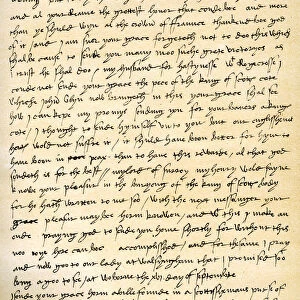 Letter from Queen Catherine of Aragon to her husband Henry VIII, 16th September 1513. Artist: Catherine of Aragon