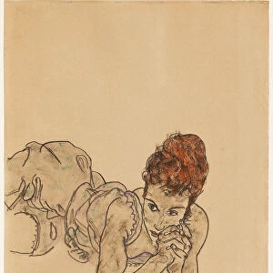 Lying woman, 1917. Creator: Schiele, Egon (1890-1918)