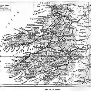 Map of County Kerry, Ireland, 1924-1926