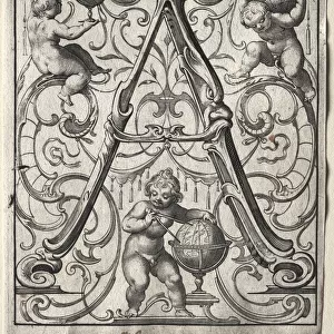 New ABC Booklet: A, 1627. Creator: Lucas Kilian (German, 1579-1637)