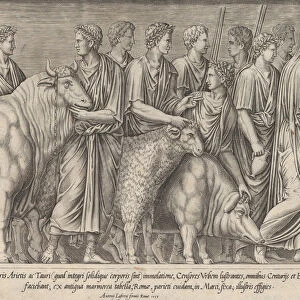 Pagan Sacrifice, after an Antique Bas Relief, 1553. 1553. Creator: Nicolas Beatrizet