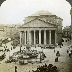 The Pantheon and the Piazza della Rotunda, Rome, Italy. Artist: Underwood & Underwood