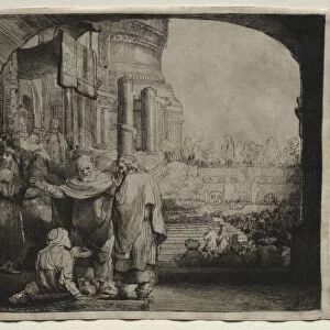 Peter and John Healing the Cripple at the Gate of the Temple, 1659. Creator: Rembrandt van Rijn