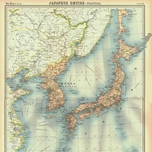 Political map of the Japanese Empire, early 20th century