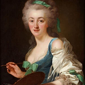 Portrait of Anne Vallayer-Coster (1744-1818), 1783. Creator: Roslin
