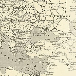 The Principal Railways of Europe and Asia Minor, 1916. Creator: Unknown