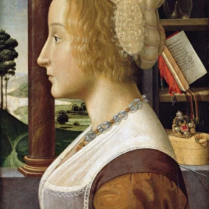 Profile Portrait of a Young Woman. Artist: Ghirlandaio, Davide (1452-1525)