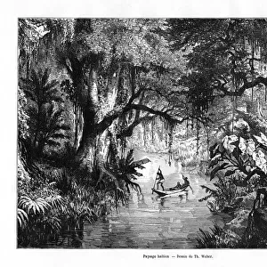 River in Haiti, 19th century. Artist: T Weber