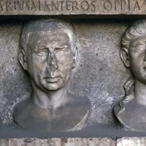 Roman Husband and wife (funerary slab) Imperial period. At Museo Nazionale Romano, Rome