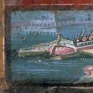 Roman wall-painting of ships carrying soldiers