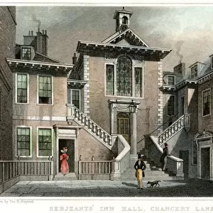 Serjeants Inn Hall, Chancery Lane, London, c1830. Artist: WH Bond