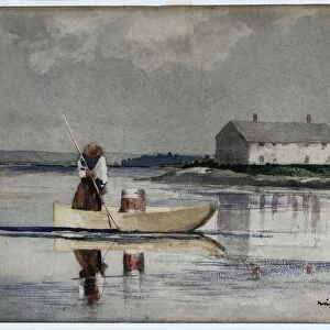 Spearing Eels, ? late 1800s. Creator: Winslow Homer (American, 1836-1910)