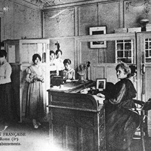 Subscriptions office of the newspaper L Action Francaise, Paris, 1917
