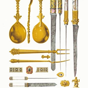Tsars cutlery. From the Antiquities of the Russian State, 1849-1853