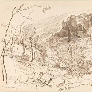 View of Ceriana, 1870. Creator: Edward Lear