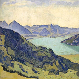 View of the Lake of Thun from Breitlauenen, 1906. Creator: Hodler, Ferdinand (1853-1918)