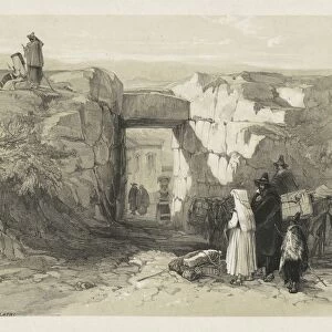 Views of Rome and Its Environs: Ancient Gate of Alatri, 1841. Creator: Edward Lear (British