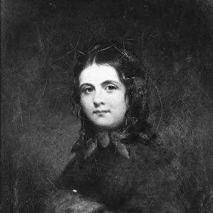 Woman with a Muff, ca. 1850. Creator: Unknown