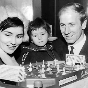 Bobby Charlton with wife Norma and daughter Suzanne Charlton at the International Toy Fair at Harrogate 1967