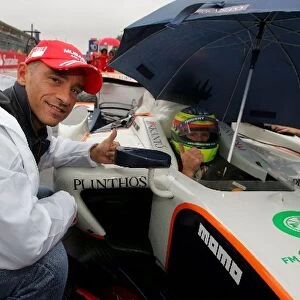 GP2 Series: Eros Ramazzotti Singer on the grid with Mike Conway Trident Racing