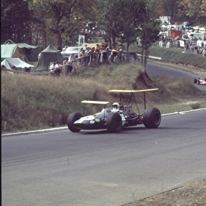 Jack Brabham leads Rodriguez, Stewart and Oliver: Canadian Grand Prix, Mont-Tremblant