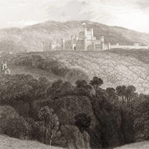 19th Century View Of Lowther Castle, In The Historic County Of Westmorland, Which Now Forms Part Of The Modern County Of Cumbria, England. From Churtons Portrait And Lanscape Gallery, Published 1836