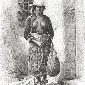 A Bulgarian Gypsy Woman In The 19Th Century. From El Mundo En La Mano Published 1875