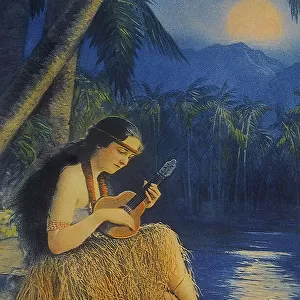 Classic Hula Girl with Ukelele, Hawaiian Legacy Archive