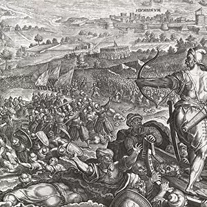 The forces of Cosimo I de Medici defeat the Ottomans and French at Piombino, Italy in 1555