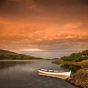 Co Galway, Connemara, Boat At Maam Croos