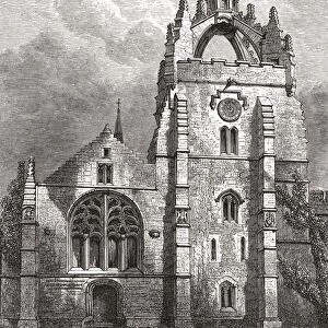 West Front Of Kings College, Aberdeen, Scotland, As It Was In The 19Th Century, Showing The Chapels Crown Tower. From The Book Short History Of The English People By J. R. Green, Published London 1893