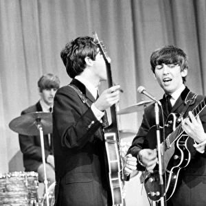 The Beatles on Sunday Night at the London Paldium. Paul McCartney
