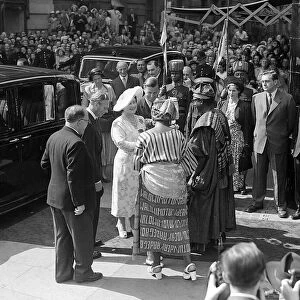 King George VI and Queen Elizabeth visit Colonial Exhibition July 1949