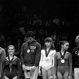 Lutz Mack with Nadia Comaneci with their trophies after winning the "