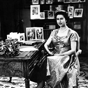 Queen Elizabeth II at Sandringham after making her Christmas speech to the nation