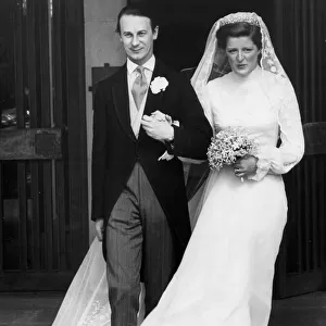 Sir Robert and Lady Jane Fellowes at their wedding, Westminster Abbey