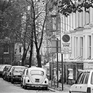 Street where Koo Stark lives, London, pictured Tuesday 2nd November 1982