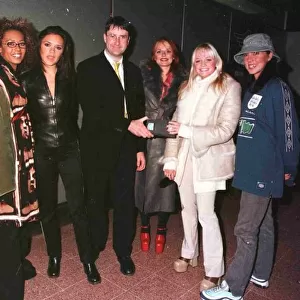 Thomas Quinn and the News Bunny with the Spice Girls at Heathrow Airport