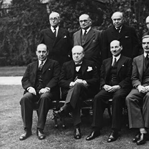 The War Cabinet. Standing: Arthur Greenwood, Ernest Bevin, Lord Beaverbrook